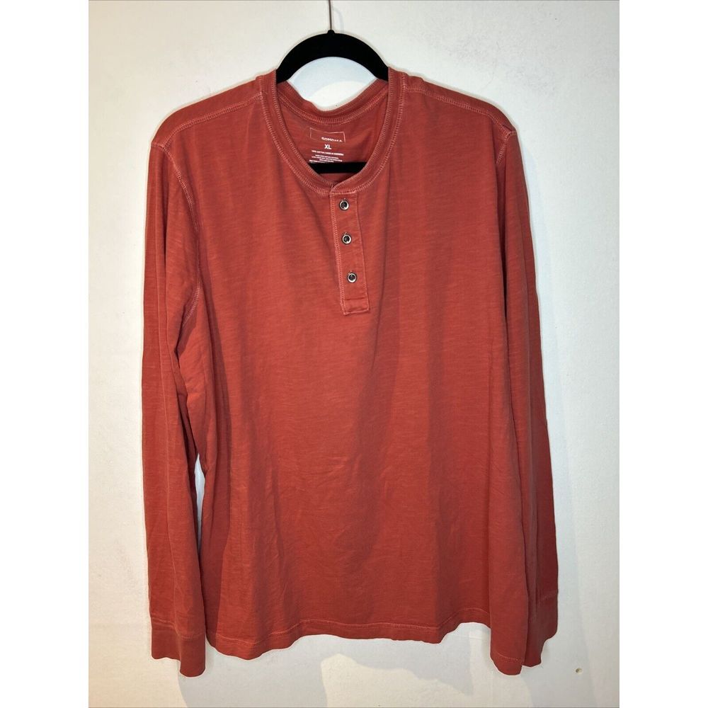 Sonoma Life Style Pullover Knit Henley Shirt Men's Size XLarge Long Sleev